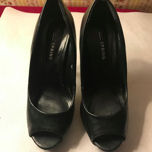 Black Open Toed Heels